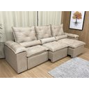 Ver imagem 3 de Sofá 5 Lugares Retrátil e Reclinável 2,70 Metros Alpoim Estofados Bege 201 Athenas