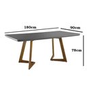 Ver imagem 2 de Mesa Munique 180cm Madeira e Vidro Mobillare