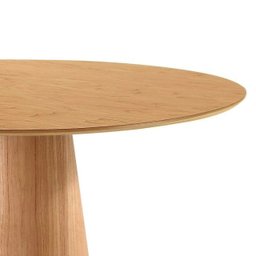 Mesa de Jantar Cone Redonda 90 Cm - Lâmina de Madeira Cinamomo - 3