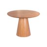 Mesa de Jantar Cone Redonda 90 Cm - Lâmina de Madeira Cinamomo - 1