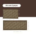 Ver mais imagens de Kit Tapete Passadeira 2pç Antiderrapante Cozinha Juta Srj Mr