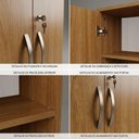 Ver imagem 3 de Kit 2 Armários Multiuso Caio Guarda-Roupa Quarto com Prateleiras e Chave