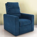 Ver imagem 1 de Poltrona Lyon Azul Reclinável em Veludo com 2 Estágios 69cm para Sala e Quarto