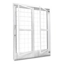 Ver imagem 5 de Porta de Correr Aço Branco 02 Folhas C/postigo e Grade Quadriculada Gold