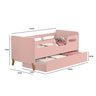 Cama Infantil Bicama Auxiliar Cecilia Grade Proteção Montessoriana para Quarto com 02 Colchões - 4