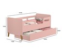 Ver imagem 2 de Cama Infantil de Mdf Bicama Montessoriana Cecilia com Auxiliar Grade Proteção + 02 Colchões D18