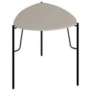Ver imagem 1 de Mesa Lateral para Sala de Estar Baixa Pés Industrial Preto Alef I03 Grigio - Lyam Decor