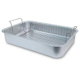 4 Assadeiras Alumínio Polido Com 1 Grelha Begônia - 3