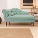 Ver imagem 2 de Recamier Divã Larissa 1,20cm Direito Sala Veludo:Acqua/Liso