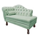 Ver imagem 3 de Recamier Divã Larissa 1,20cm Direito Sala Veludo:Acqua/Liso