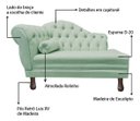Ver imagem 4 de Recamier Divã Larissa 1,20cm Direito Sala Veludo:Acqua/Liso