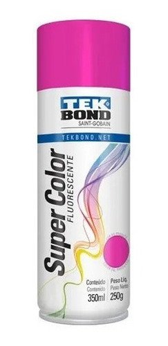 Tinta Spray Fluorescente Rosa 350ml /250g - Tekbond - 1