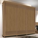 Ver imagem 2 de Guarda Roupa 250cm 3 Portas Deslizante sem Espelho 4 Gavetas Doratto F08 Freijó - Mpozenato