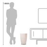 Vaso Cone Liso 45 (22,8l) Branco Mármore Vasap - 6