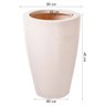 Vaso Cone Liso 45 (22,8l) Branco Mármore Vasap - 5