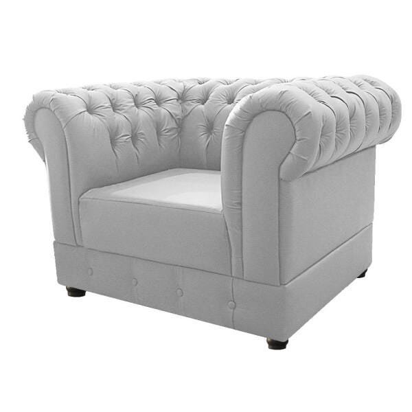 Kit 02 Poltronas e Namoradeira Chesterfield Ana Corano Branco - ADJ Decor - 2