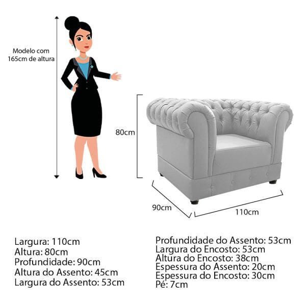 Kit 02 Poltronas e Namoradeira Chesterfield Ana Corano Branco - ADJ Decor - 4