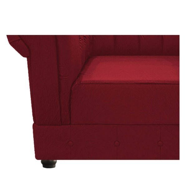 Kit 2 Poltronas e Namoradeira Chesterfield Ana Suede Vermelho - 9