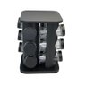 Porta Condimentos Giratório Plástico Preto com 12 Potes 80ml - 1
