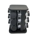 Ver imagem 1 de Porta Condimentos Giratório Plástico Preto com 12 Potes 80ml