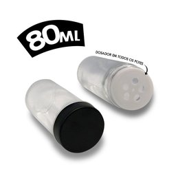 Porta Condimentos Giratório Plástico Preto com 12 Potes 80ml - 2