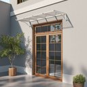 Ver imagem 5 de Toldo Fixo Policarbonato Alveolar Cristal - 2,50m X 1,00m - Estrutura Branca