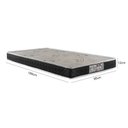 Ver imagem 2 de Colchão Solteiro D-20 Liso 88CMX12CM Cinza/Preto