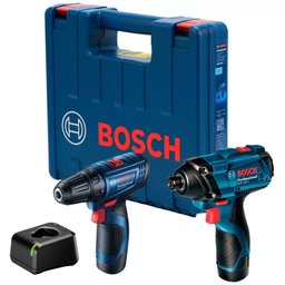 Combo Chave de Impacto 1/4 Pol. 12v Parafusadeira Furadeira 3/8 Pol. 12v com 2 Baterias 2,0ah Carreg - 3