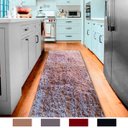 Ver imagem 1 de Tapete Passadeira Felpudo Macio e Fofinho Cinza Universal para Cozinha, Sala e Corredor Casa Dona