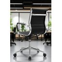 Ver imagem 2 de Kit 8 Cadeiras de Escritório Diretor Eames em Couro - Preta