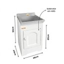 Ver imagem 2 de Gabinete Tanque Esfregador 20L Área de Serviço Branco/Cinza 004