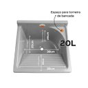 Ver imagem 4 de Gabinete Tanque Esfregador 20L Área de Serviço Branco/Cinza 004