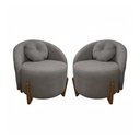Ver imagem 1 de Kit 02 Poltronas Orgânicas Curvas Amsterdã Boucle Cinza - Montanari's Decor