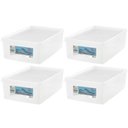 Ver imagem 1 de Kit 4 Caixas Organizadoras para Calçados 38 a 46 Empilháveis Transparentes Tampas Ventiláveis