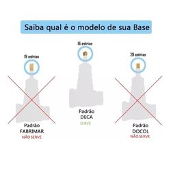 Acabamento Registro Quadrado Alavanca Diamante P/ Base Deca - 5