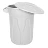Cesto Balde Plástico 40 Litros Com Tampa - Branco - 3