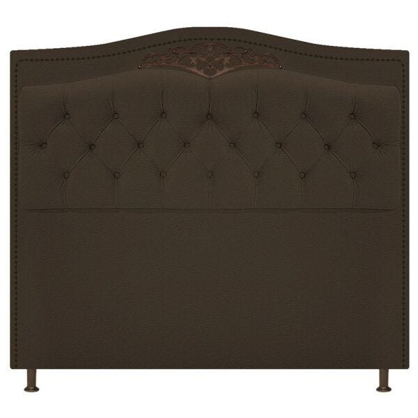 Kit Cabeceira e Calçadeira Yasmim 195 cm King Size Corano Marrom - ADJ Decor - 2