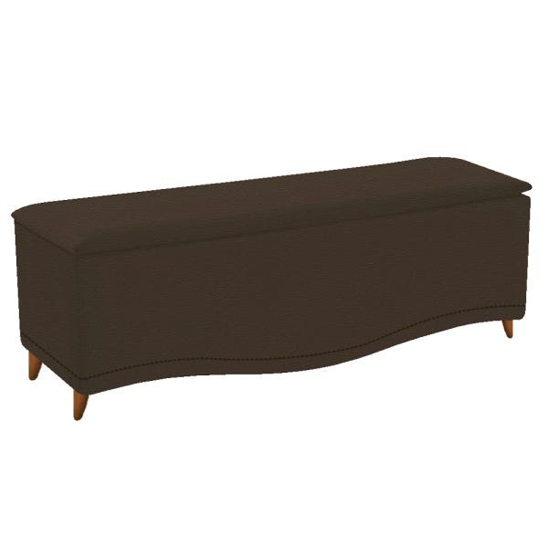 Kit Cabeceira e Calçadeira Yasmim 195 cm King Size Corano Marrom - ADJ Decor - 3
