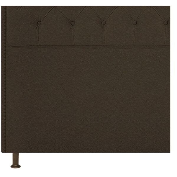 Kit Cabeceira e Calçadeira Yasmim 195 cm King Size Corano Marrom - ADJ Decor - 7