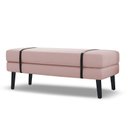 Ver imagem 1 de Banco Estofado Viena 1,20m Suede Rosa Bebe - Clique Decor