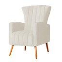 Ver imagem 2 de Poltrona Decorativa para Sala Melinda Linho Bege - Fm