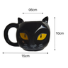 Caneca 3D Gato Gatinho Preto Olhos Amarelos Cerâmica 350ml - 3