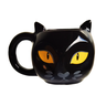Caneca 3D Gato Gatinho Preto Olhos Amarelos Cerâmica 350ml - 2