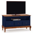 Ver imagem 3 de Rack para TV até 60 Polegadas 150 cm 3 Gavetas Pés Luis Xv em Madeira + Nicho