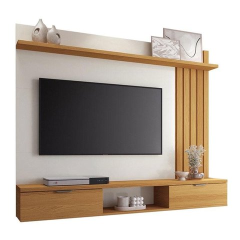 Painel para Tv Lets Cinamomo Off White - Hb Móveis
