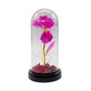 Ver imagem 1 de Luminária Rosa A Bela E A Fera Flores Dia Dos Namorados 22 cm Galáxia com Redoma de Vidro e Base de