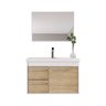 Kit Gabinete Banheiro Armario Cuba Pia com Espelheira - Potenza 63 Cm - 4