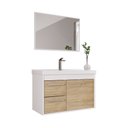 Ver imagem 3 de Kit Gabinete Banheiro Armario Cuba Pia com Espelheira - Potenza 63 Cm