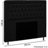 Cabeceira Queen Cama Box 160x128cm Turquesa Corano Preto DC - 3