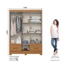 Ver imagem 4 de Guarda Roupa 5 Portas 2 Gavetas B60 Briz